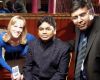 AR Rahman with Bollywood USA field reporter, Kelly Rypkema, and co-producer, Asher Gulab - small.jpg